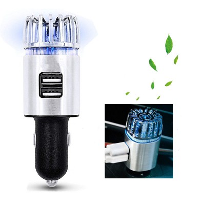 2020 New Trending car charger 2 port from chinese supplier (2-in-1 Car Charger Mini Car Ionized Air Purifier JO-6291)